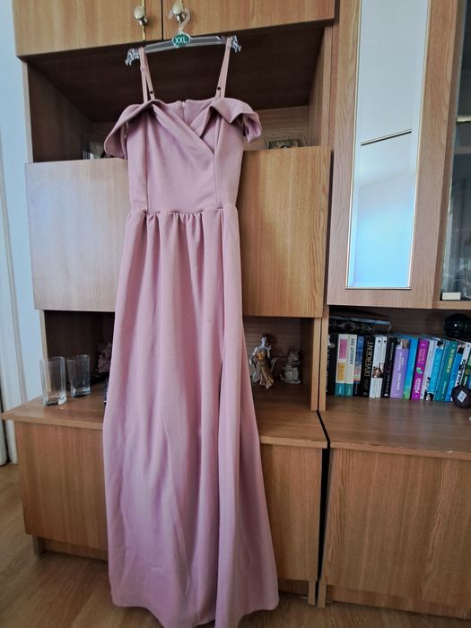 Rochie lunga roz pal