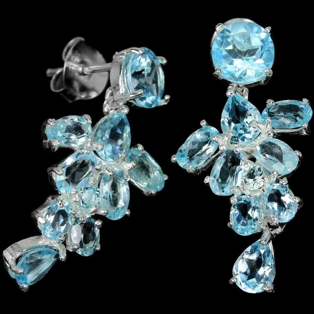 Cercei Argint cu Topaz natural