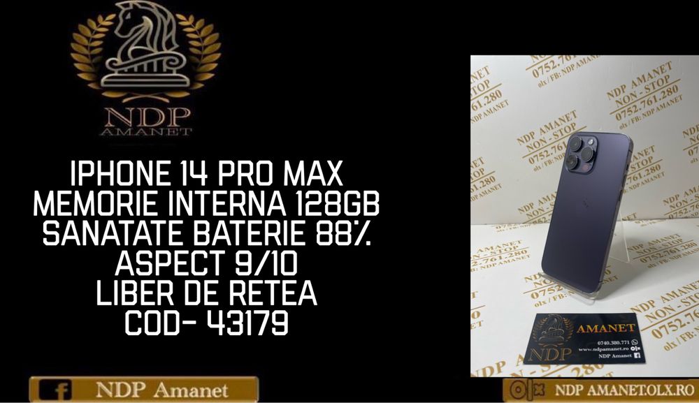 NDP Amanet Braila Iphone 14 Pro Max( 43179)