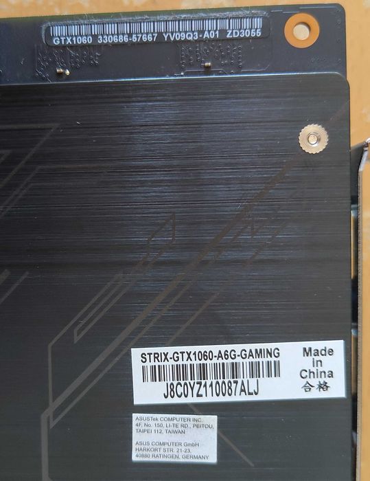 Placa video ASUS ROG STRIX GTX 1060 6GB