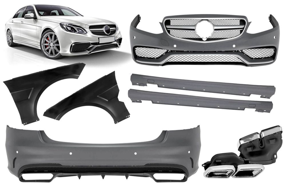 AMG пакет за w212 пълeн фейслифт капак калници фарове стопове