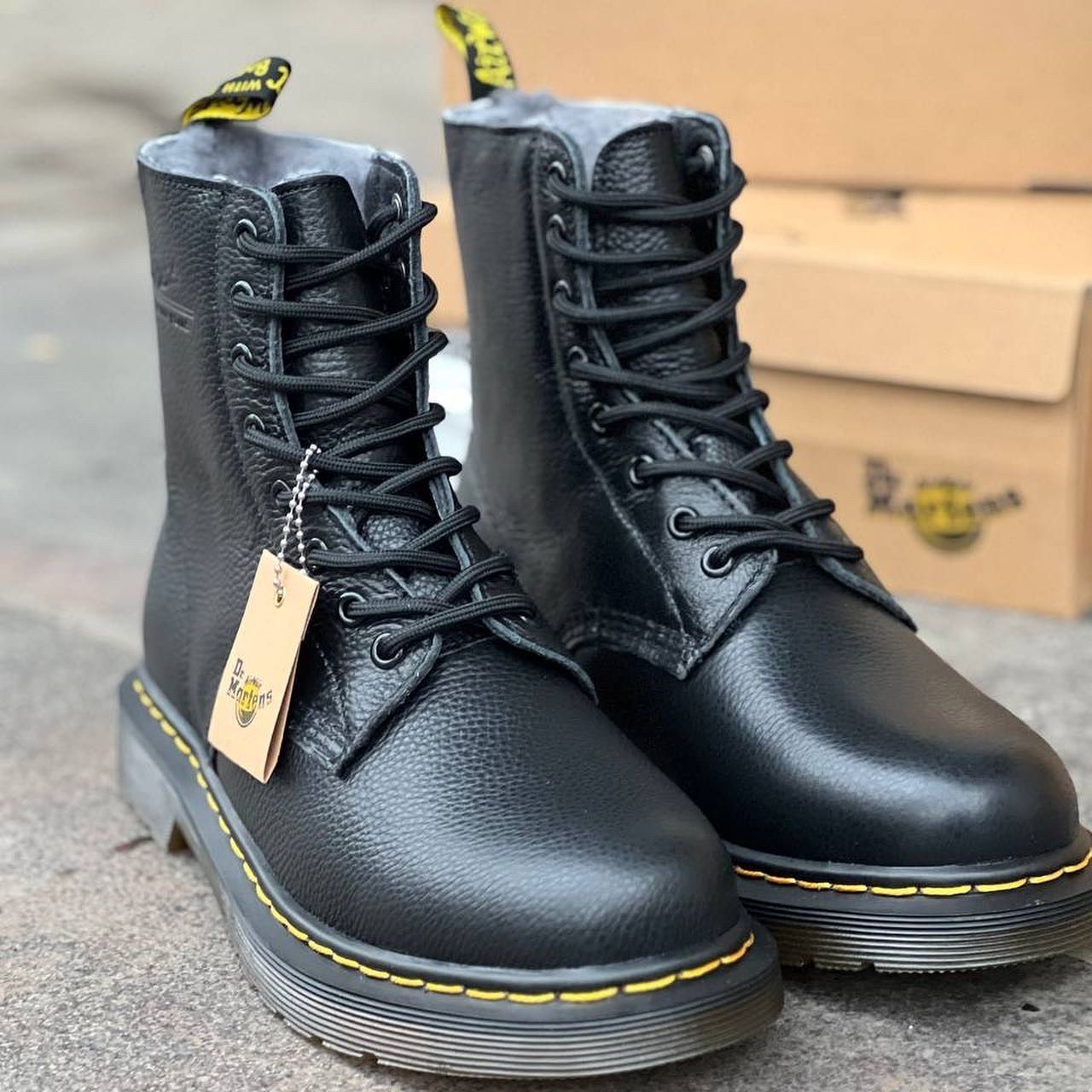 Dr. Martens original с натуральным мехом