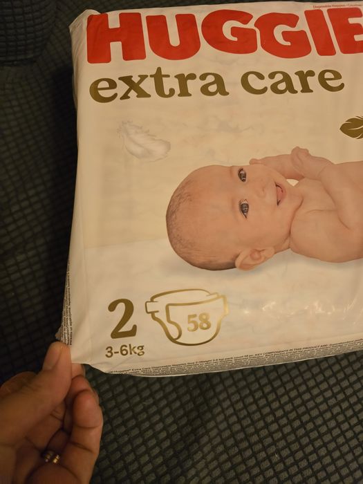 Huggies Extra care nr 2 (3-6 kg), bax 58 scutece