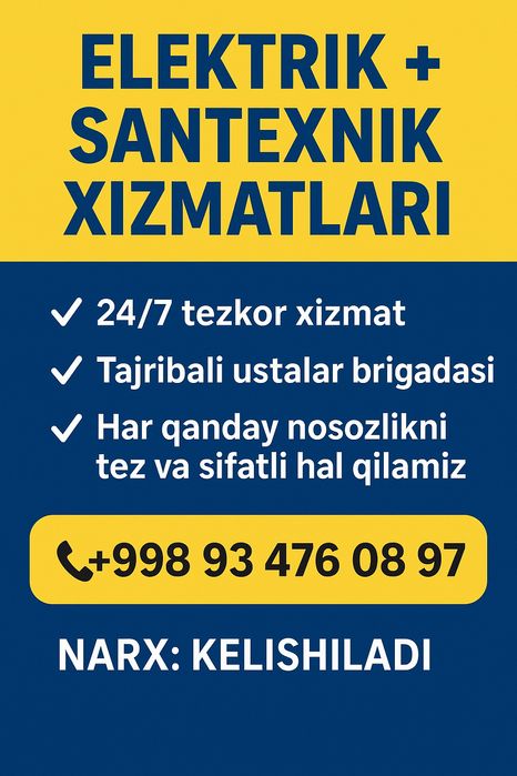24 /7 elektrik +santehnik hizmatlar