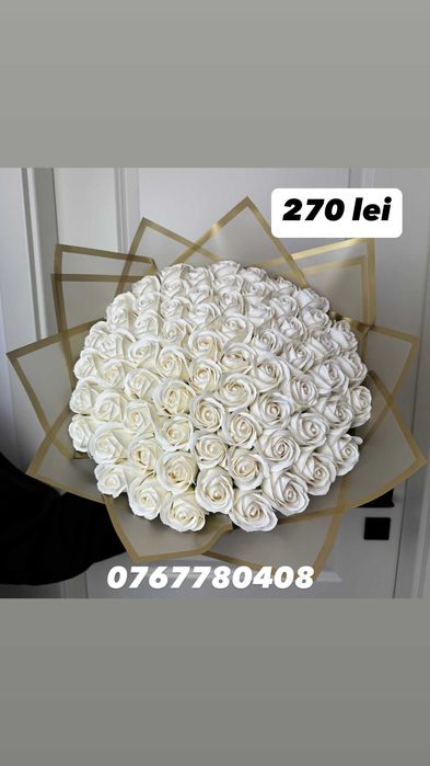 Buchet 19 trandafiri sapun si alte marimi