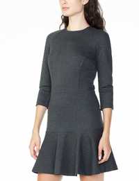 Rochie dama Armani Exchange Ponte Flounce-Hem Dress Dark Grey noua XS