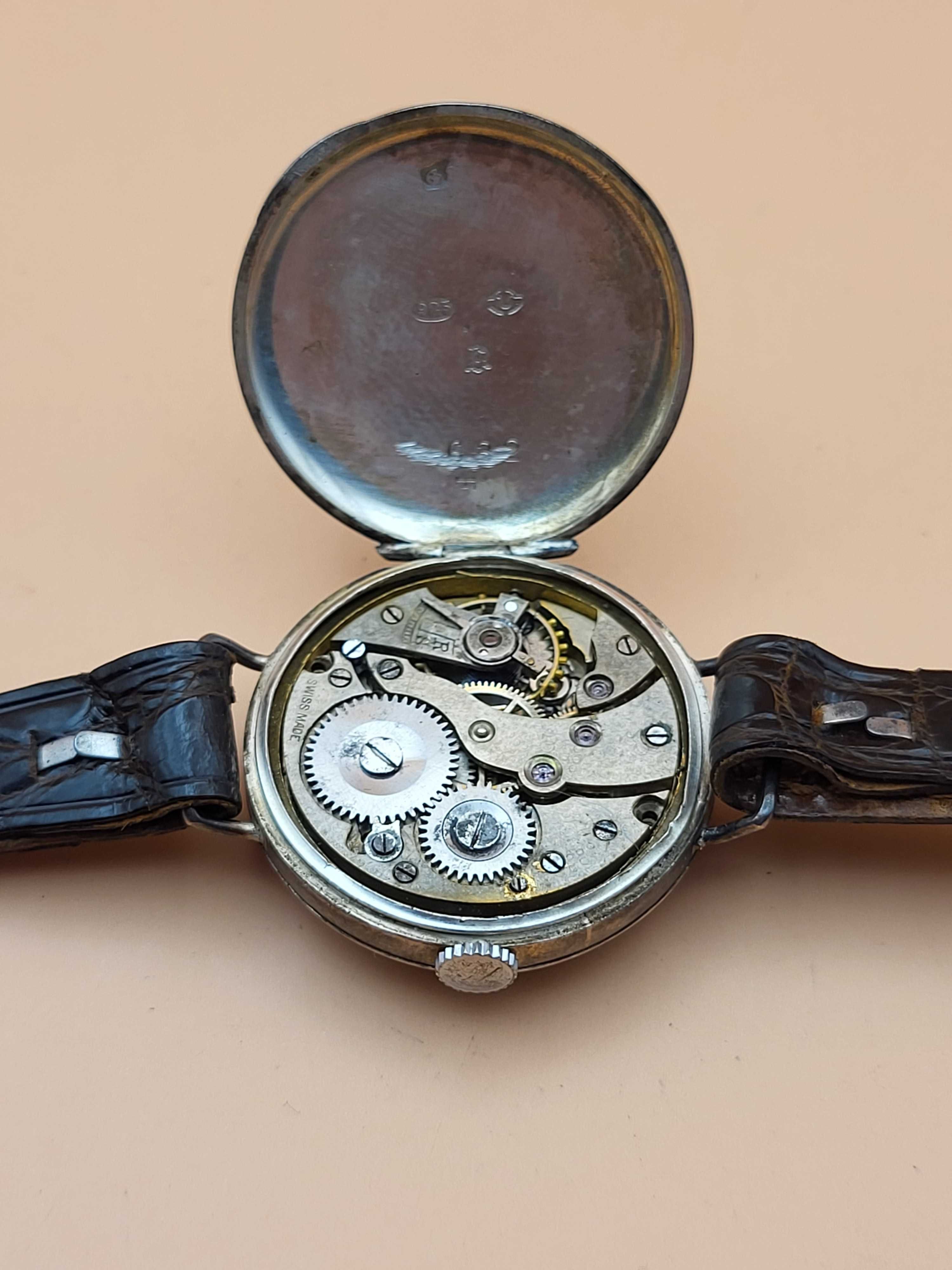 Ceas " Trench " Argint 925  Swiss Made Defect