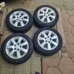 4 лети джанти 15 5x110 Opel 6Jx15H2 с летни гуми 185/60R15 Continental