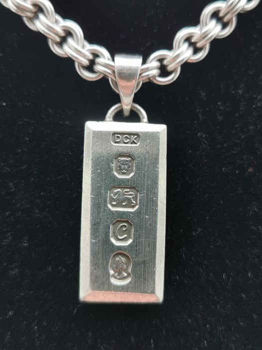 Set Lant Bratara Pandantiv lingou  argint 925 masiv