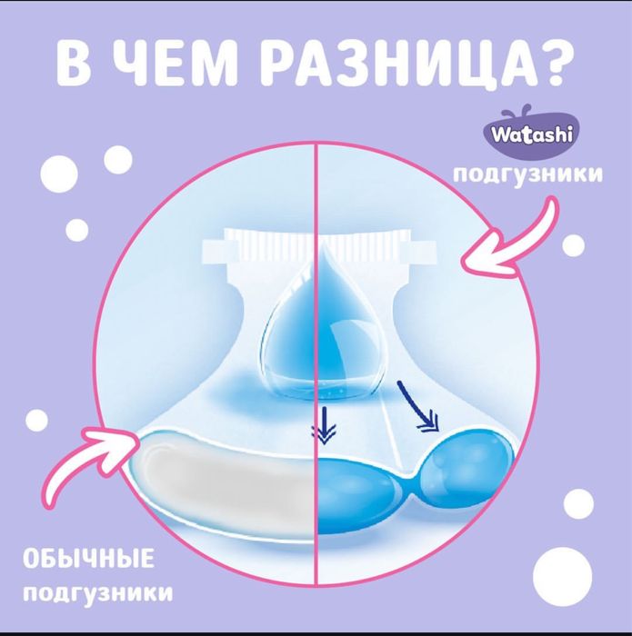 Детские подгузники Watashi 5 размер 42 штук