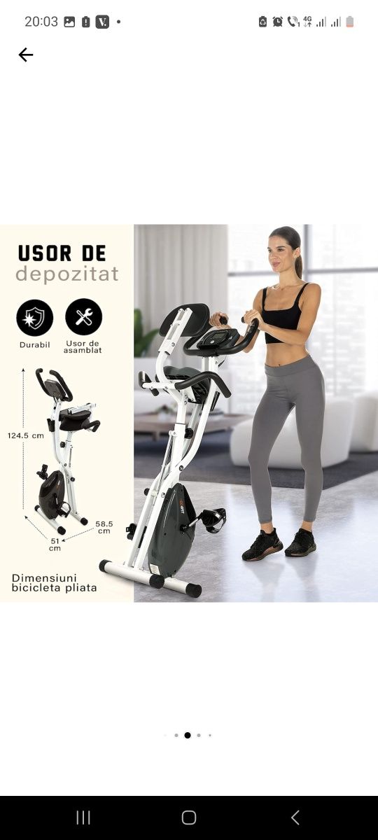 Bicicleta fitness magnetica, GO4FIT,