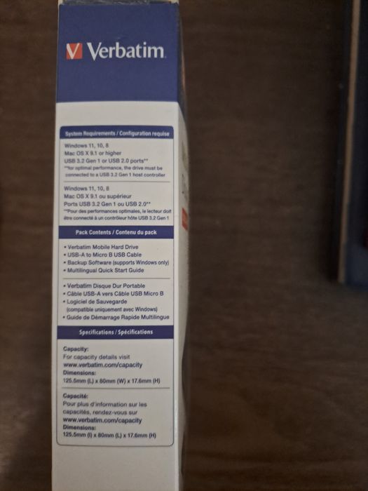 Външен хард диск Verbatim 1 tb