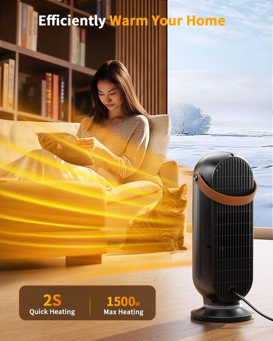 Ел.Печка с Модерен дизайн 1500w, 2степени , защита от обръщане и падан