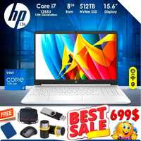 АКЦИЯ!!! Ноутбук HP 15.6", IPS, i7-1255U, 8ГБ, SSD 512ГБ, Iris, Win10