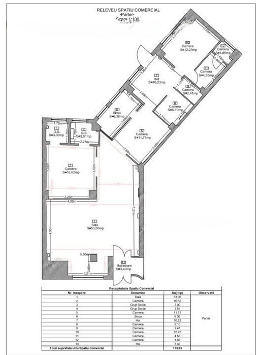 Spatiu comercial, Salon, 133mp utili, Calea Dorobantiilor