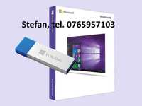 Stick USB bootabil nou WINDOWS 10 PRO & Antivirus cu licenta Retail