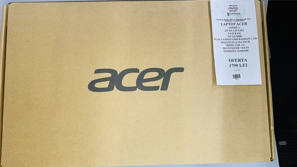 Laptop Acer Aspire 3, Amd Silver, 8gb, 256gb Ssd, video 2gb cod4442