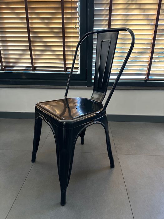 Метален трапезен стол с облегалка +24м гаранция