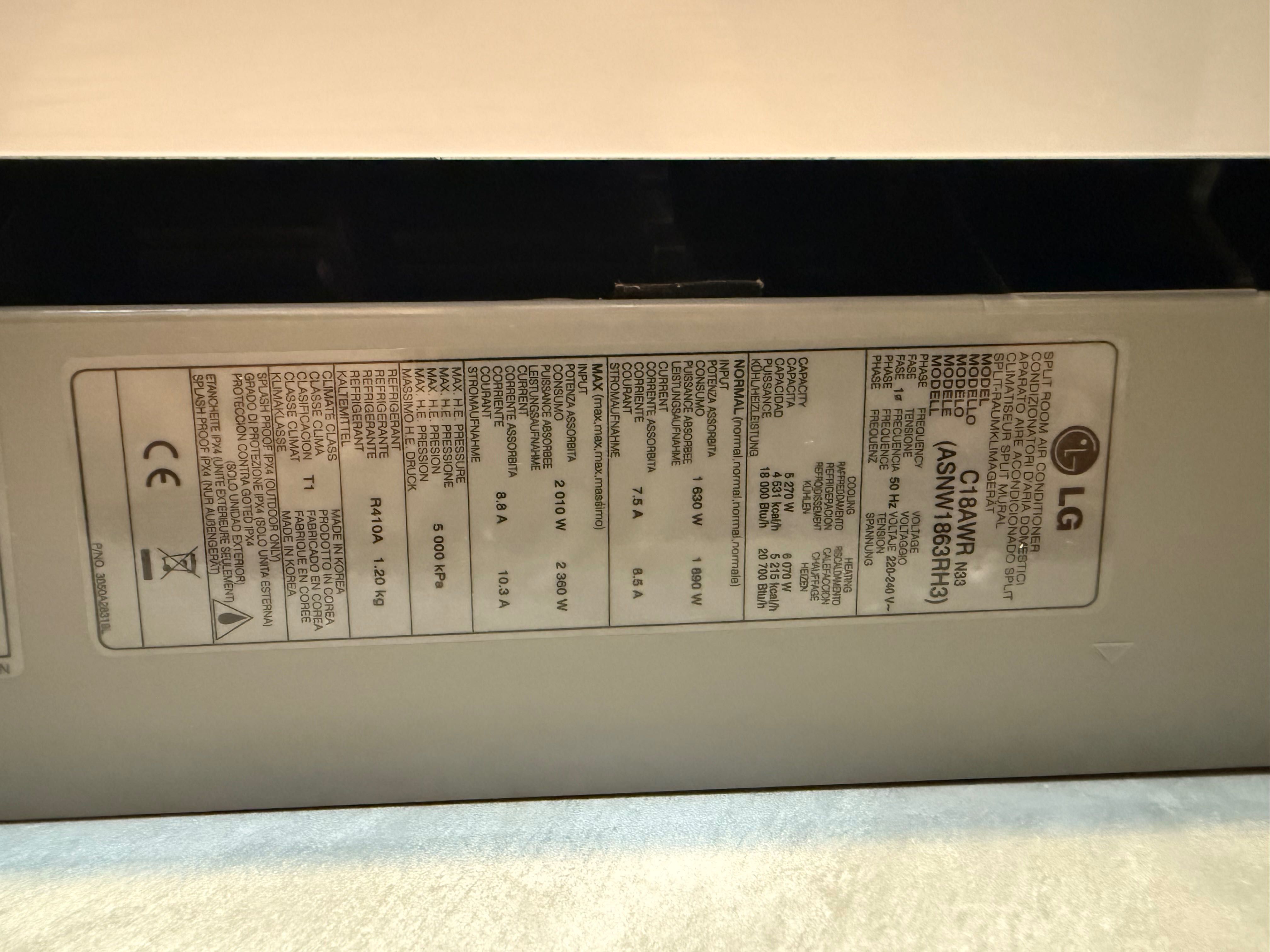 Климатик LG INVERTOR 18btu