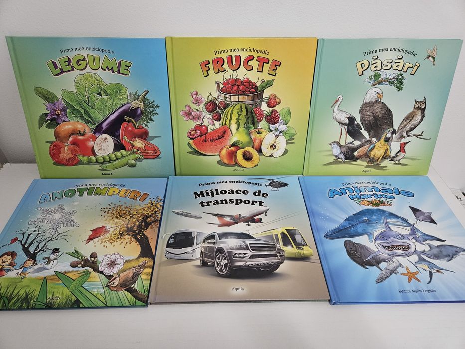Set Prima mea enciclopedie (Legume, Fructe, Anotimpuri, Transport)