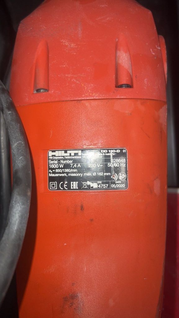 Vând Mașină de carotat Hilti DD 110 D