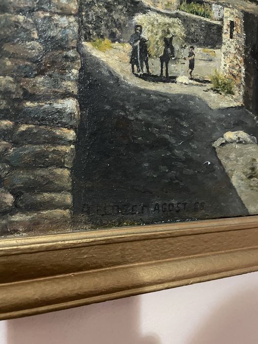 Tablou Biserica veche , Semnat