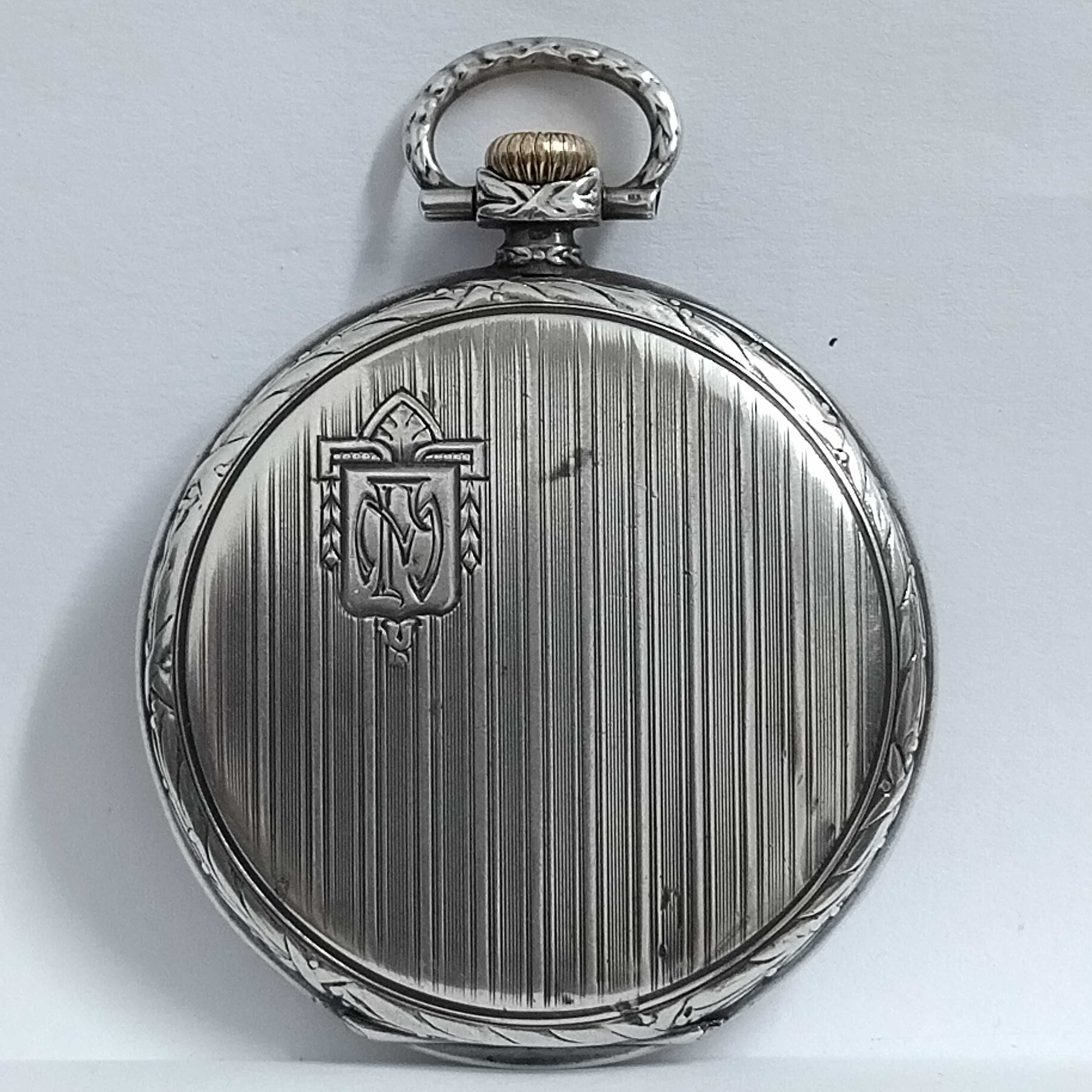 LONGINES джобен часовник, сребро/Silver 0,900, работещ, много рядък