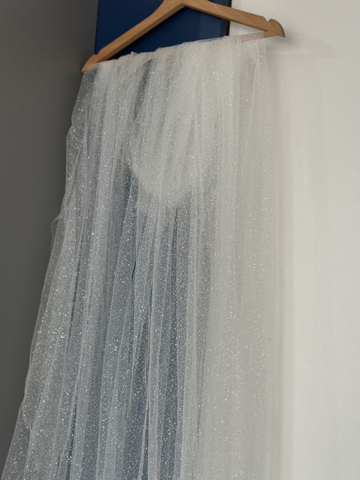 Voal mireasa cu sclipici