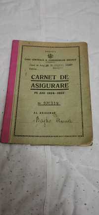 Carnet de asigurare perioada regalista