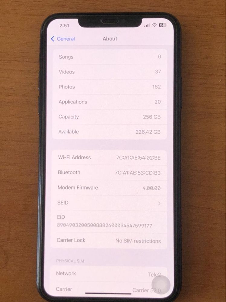 Iphone 11 pro max 256gb