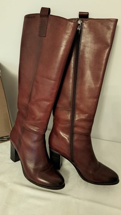 Cizme 39 Tamaris piele bordo