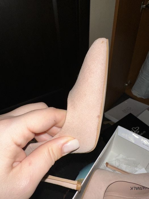 Pantofi stiletto roz pudră