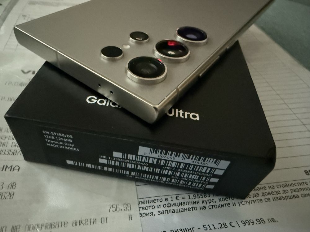 Samsung S24 Ultra 12/256  Titanium Grey 23 месеца гаранция