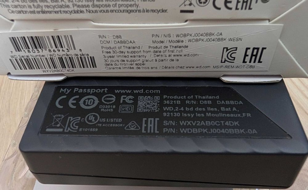 Външен Твърд Диск - УСБ, 4тб, WD USB External HDD 4TB BLACK