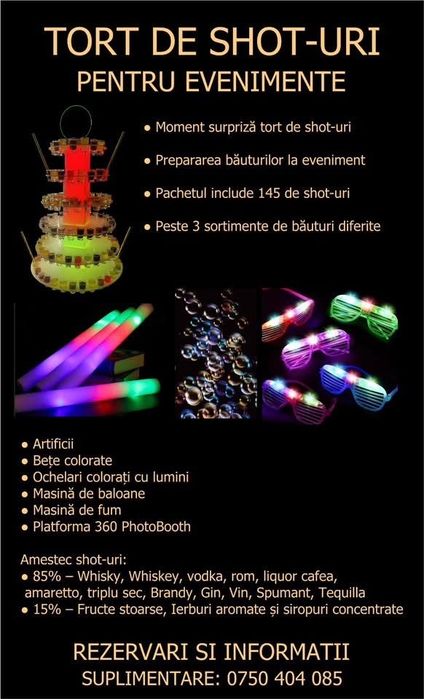 Tort de Shot-uri si Platforma 360 Atracția evenimentului