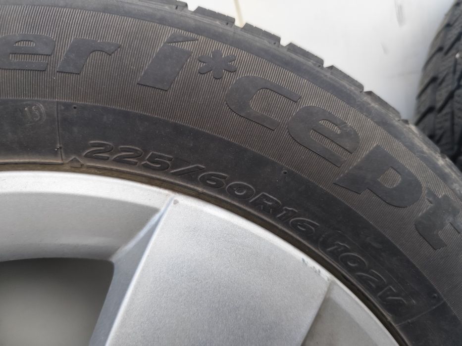 Set  4 Jante  5×112 cu anvelope  iarnă 225 /60R16.