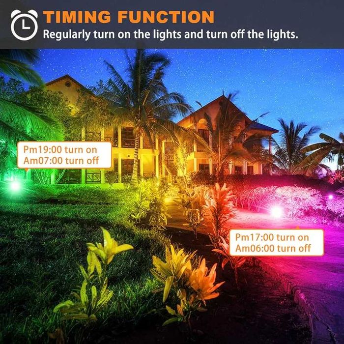 RGB Outdoor LED Floodlight 30W, Color Changing RGBW Equivalent 300W