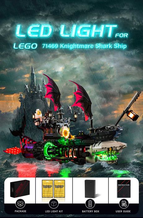 Лед осветление за Lego Dreamzz - Nightmare Shark Ship 71469