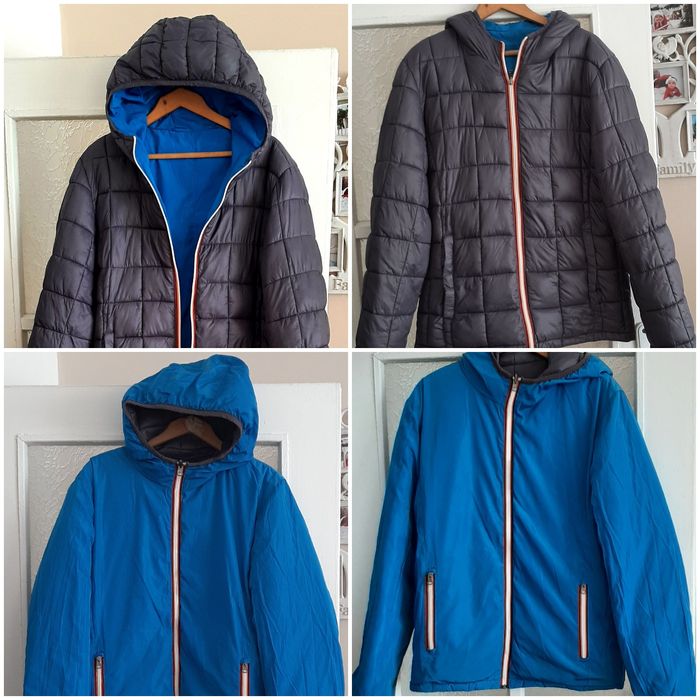 Двулицево топло яке,с качулка2XX и Есенно-злмен суитчър/яке/Дебело мъж