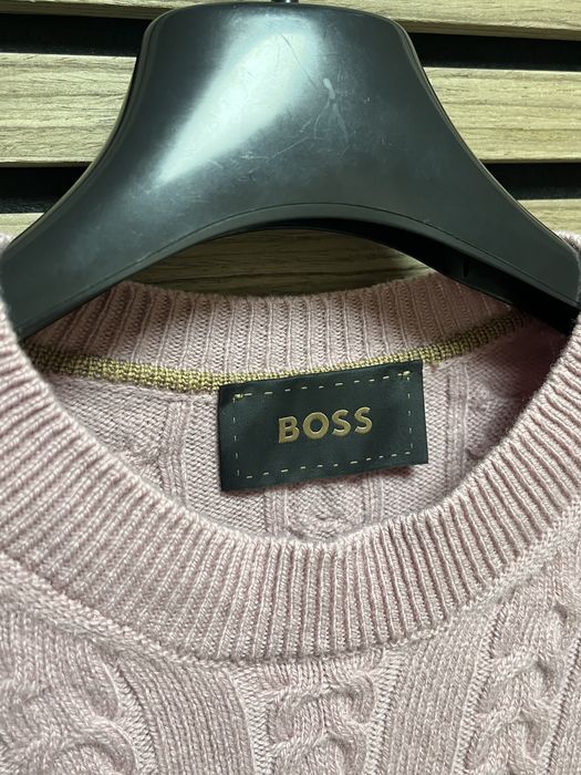 BOSS : Ermisto Knitted Textured Wool Sweater-30% Кашмир НОВ размер ХЛ