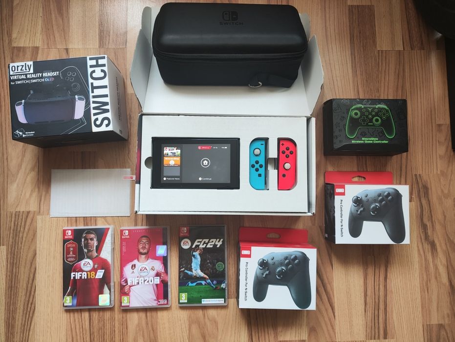 Nintendo Switch + Accesorii + Jocuri – Pachet complet