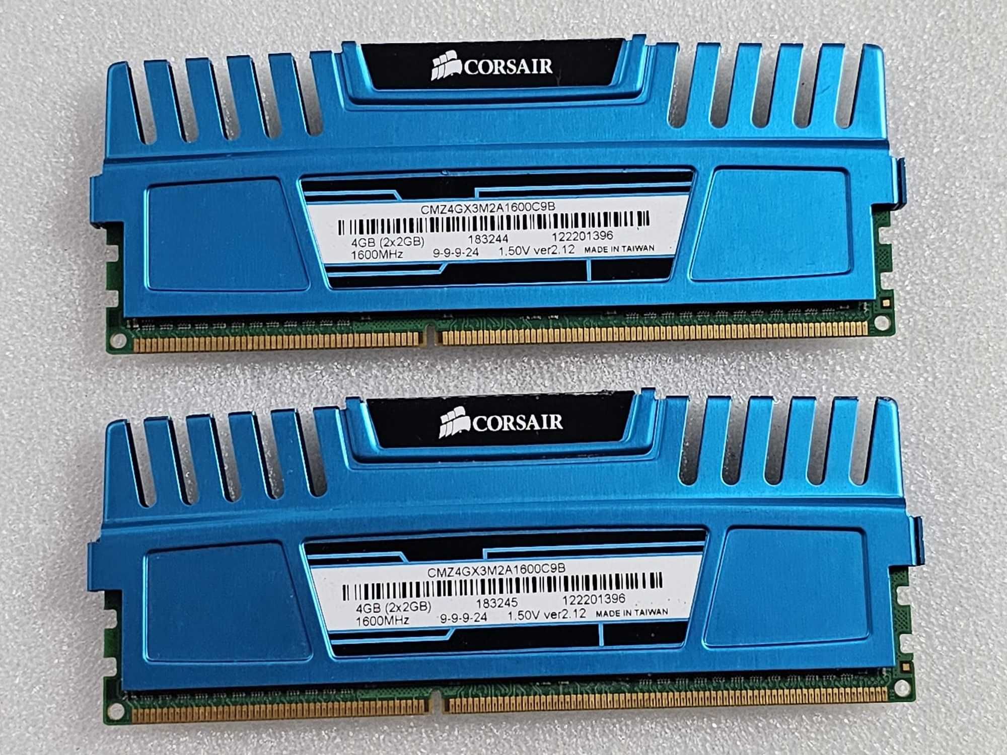 Kit memorii Dual Channel Corsair 4GB (2 x 2GB), DDR3, 1600MHz