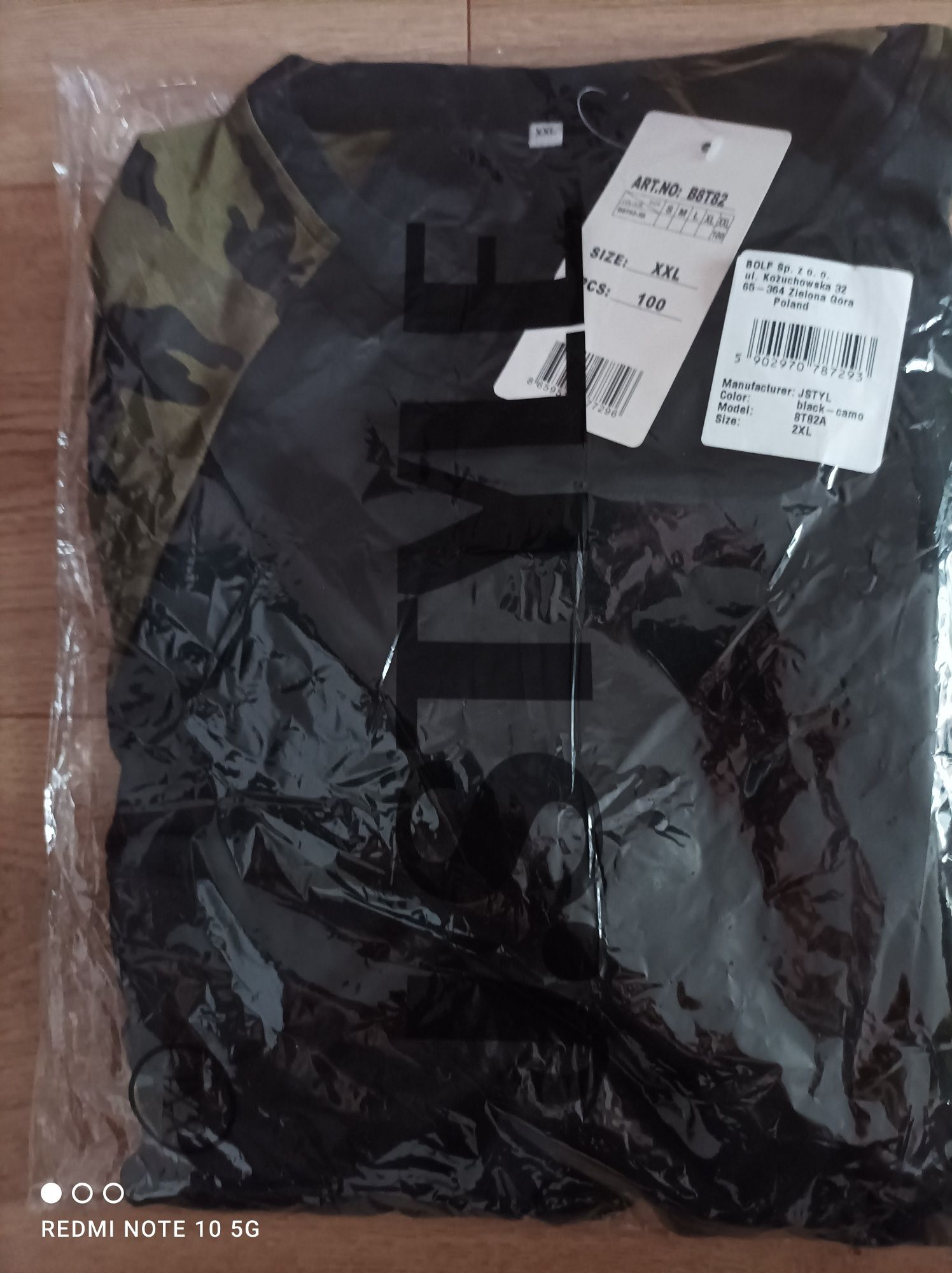 Tricou negru cu mâneci army XXL 45 lei nou