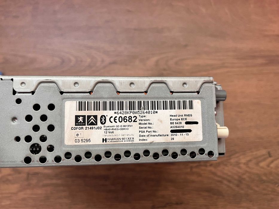 Радио с Bluetooth навигация Peugeot Пежо 308 pejo Rneg Harman/Becker