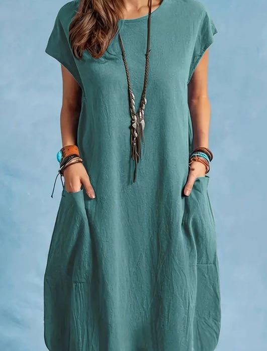 Летнее хлопковое платье 54-56