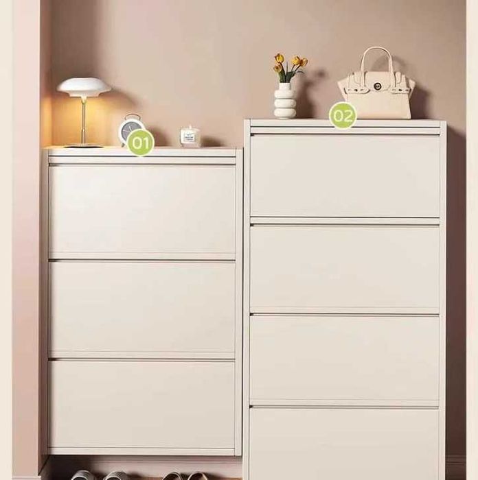 Настенный обувной шкаф для прихожей/ очень тонкий но вместительный