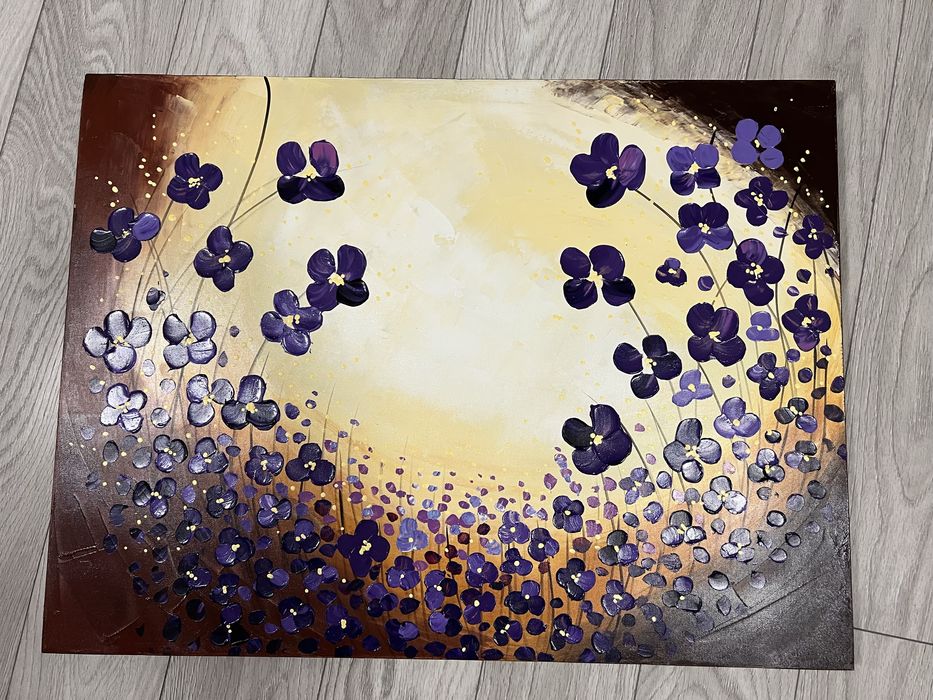 Tablou floral mov