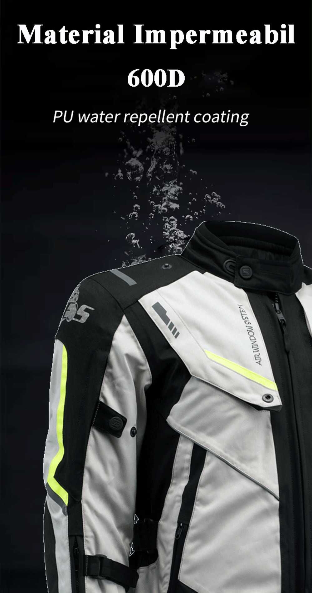 Geacă Moto textil PES cu Protecții Level 2 mesada iarna  impermeabila