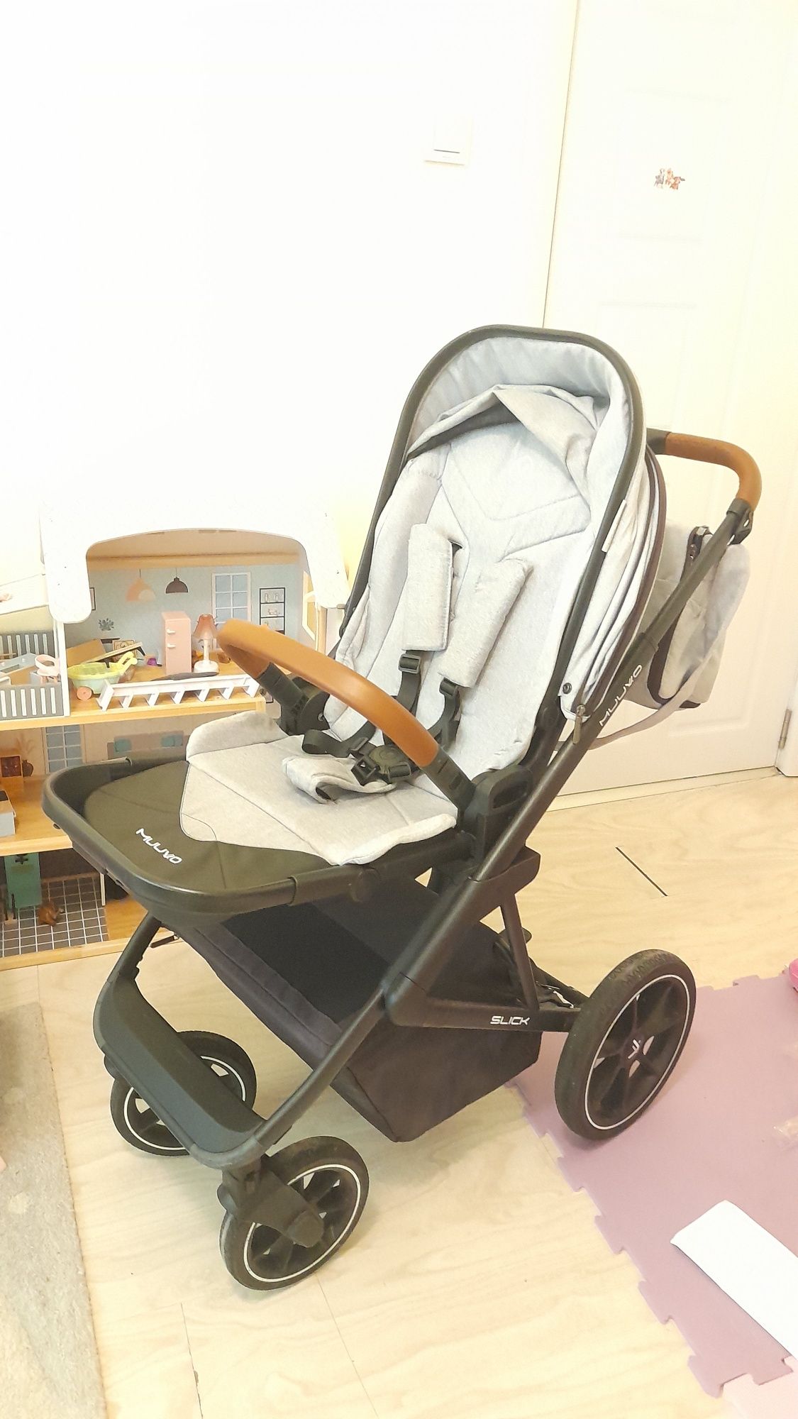 Бебешка количка Muuvo Slick  2 в 1 - Grey Lush