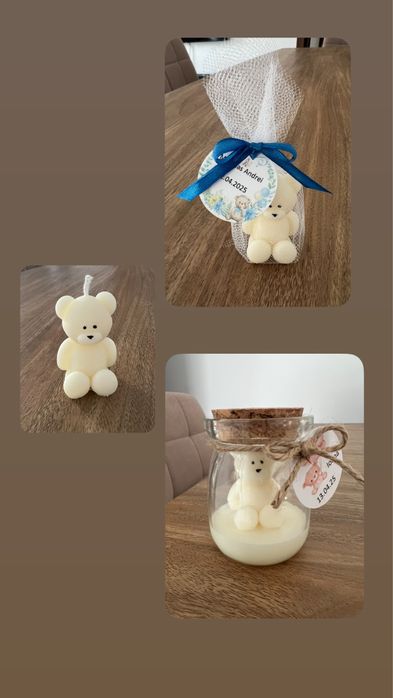 Marturii nunta/botez din ceara de soia, parfumate